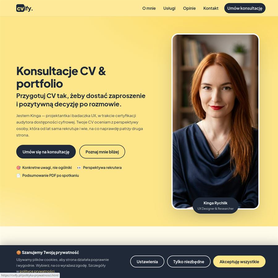 cvify — konsultacje CV Kingi Rychlik