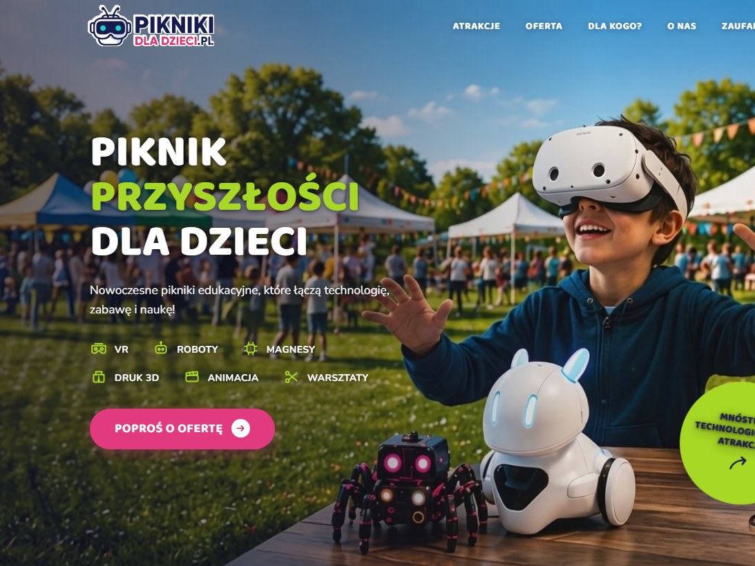Realizacja: strona pikników edukacyjnych Pikniki dla Dzieci